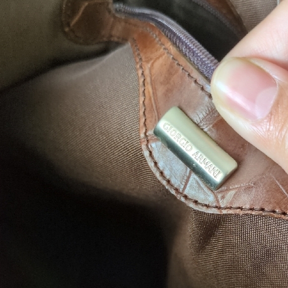 Giorgio Armani Brown Backpack with Structured Design - Picture 6 of 11